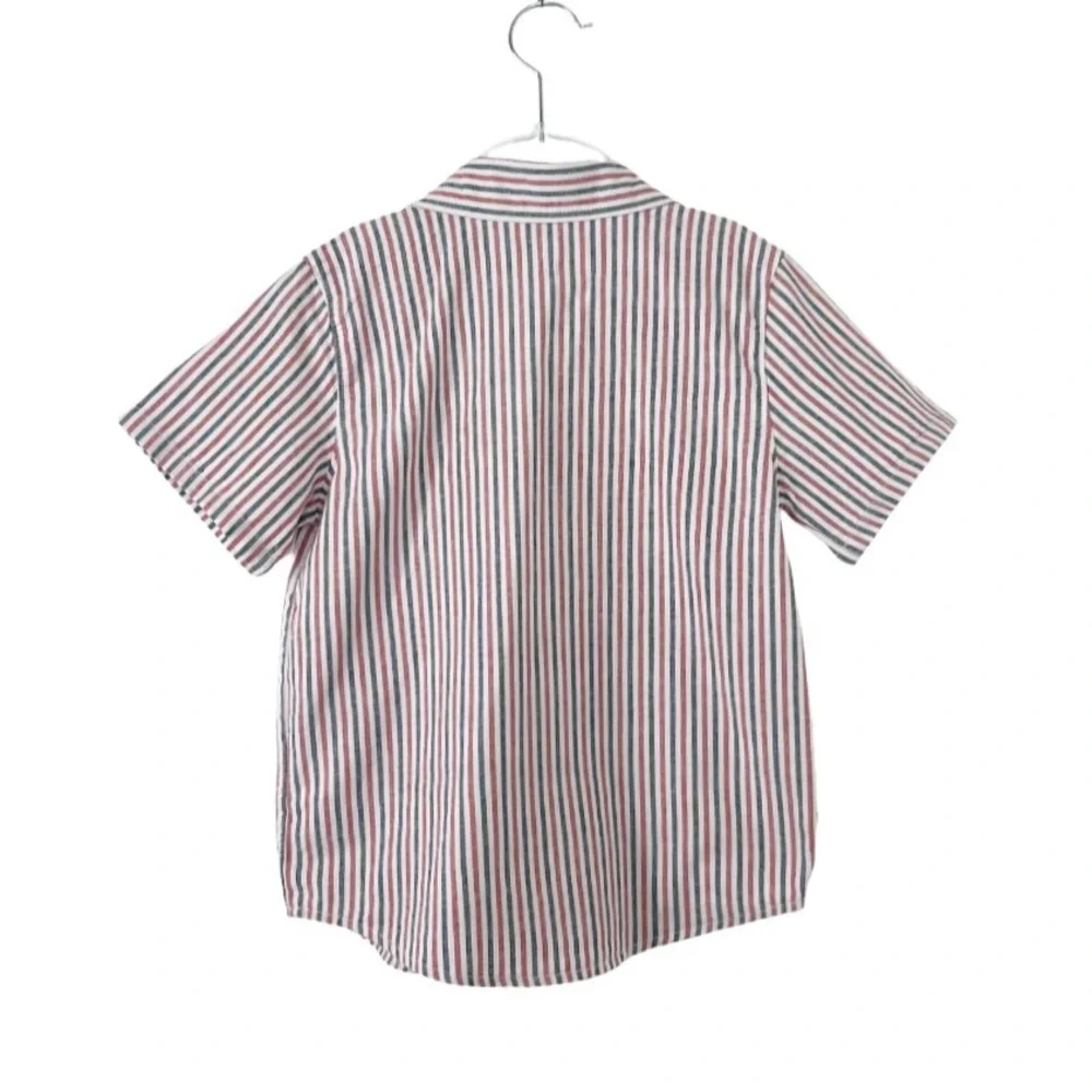 Boys 5T Old Navy Button-Up Striped Short Sleeve Shirt
